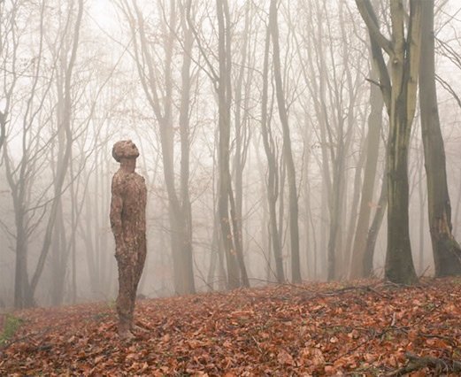 womensart1's tweet photo. UK sculptor Anna Gillespie creates figurative sculptures with elements collected from nature including acorn caps or beechnut casings #WomensArt https://t.co/fuhbppAyfB
