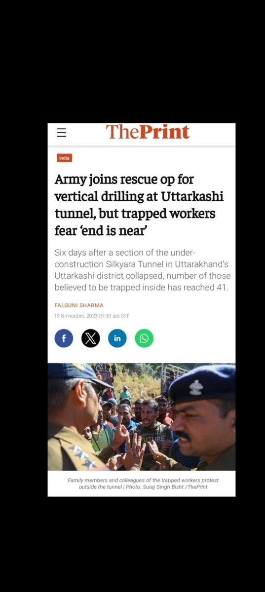 Read my quotes on the Uttarkashi tunnel situation in The Print - hindi.theprint.in/india/army-joi…

Thank you @Falguni__21  @ThePrintIndia
#climatekiseema #uttarkashi #climateimpacts #climatecommunication