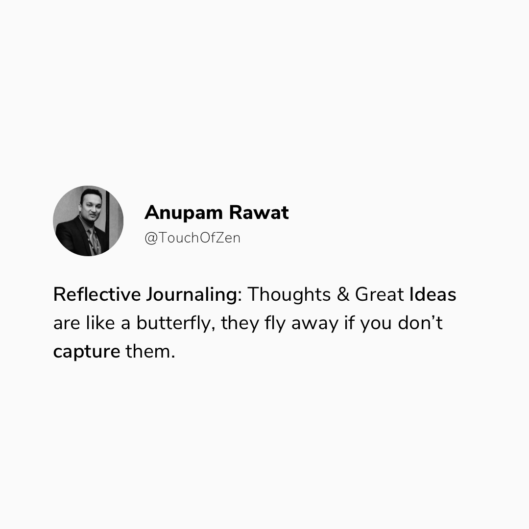touchofzen's tweet photo. We must capture valuable ideas, for they flutter away like butterflies.
-
Journaling is a good way to pen them before they dance beyond our reach.
-
What in your situation today is touching you personally?
-
#journaling, #reflection, #leadership, #presencing, #ulab, #ideation https://t.co/nbe3m9SEd9