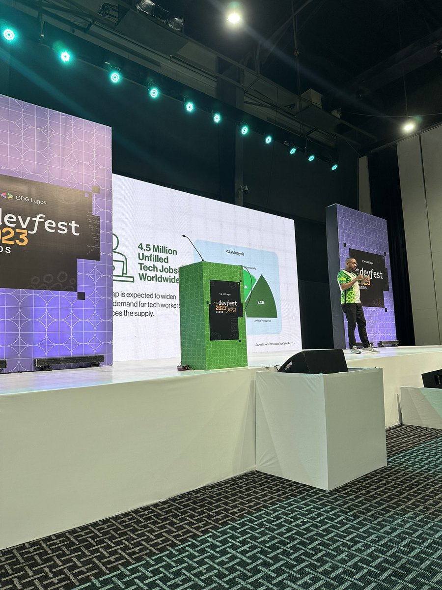 Dahunsi Fehintoluwa (@fehintoluwadahu) on Twitter photo Fola Olatunji speaking. The Nigerian government led by <a href="/bosuntijani/">Dr. 'Bosun Tijani</a>’s team is bullish on the Nigerian Tech Ecosystem🎉
<a href="/Andela/">Andela</a> <a href="/gdglagos/">GDG Lagos | #DevFestLagos</a> #DevFestLagos Fola Olatunji speaking. The Nigerian government led by <a href="/bosuntijani/">Dr. 'Bosun Tijani</a>’s team is bullish on the Nigerian Tech Ecosystem🎉
<a href="/Andela/">Andela</a> <a href="/gdglagos/">GDG Lagos | #DevFestLagos</a> #DevFestLagos