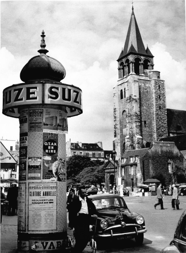 Jean Ribière. Saint-Germain-des-Prés 1957. Paris