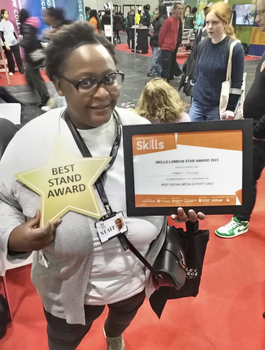 We’ve just won a #SkillsLondon award for ‘Best Social Media Activity’ - Thank you @SkillsLondon! 🤩👏

@_BusinessLDN @LondonColleges #MorleyCollegeLondon #Education #AFutureThatWorks