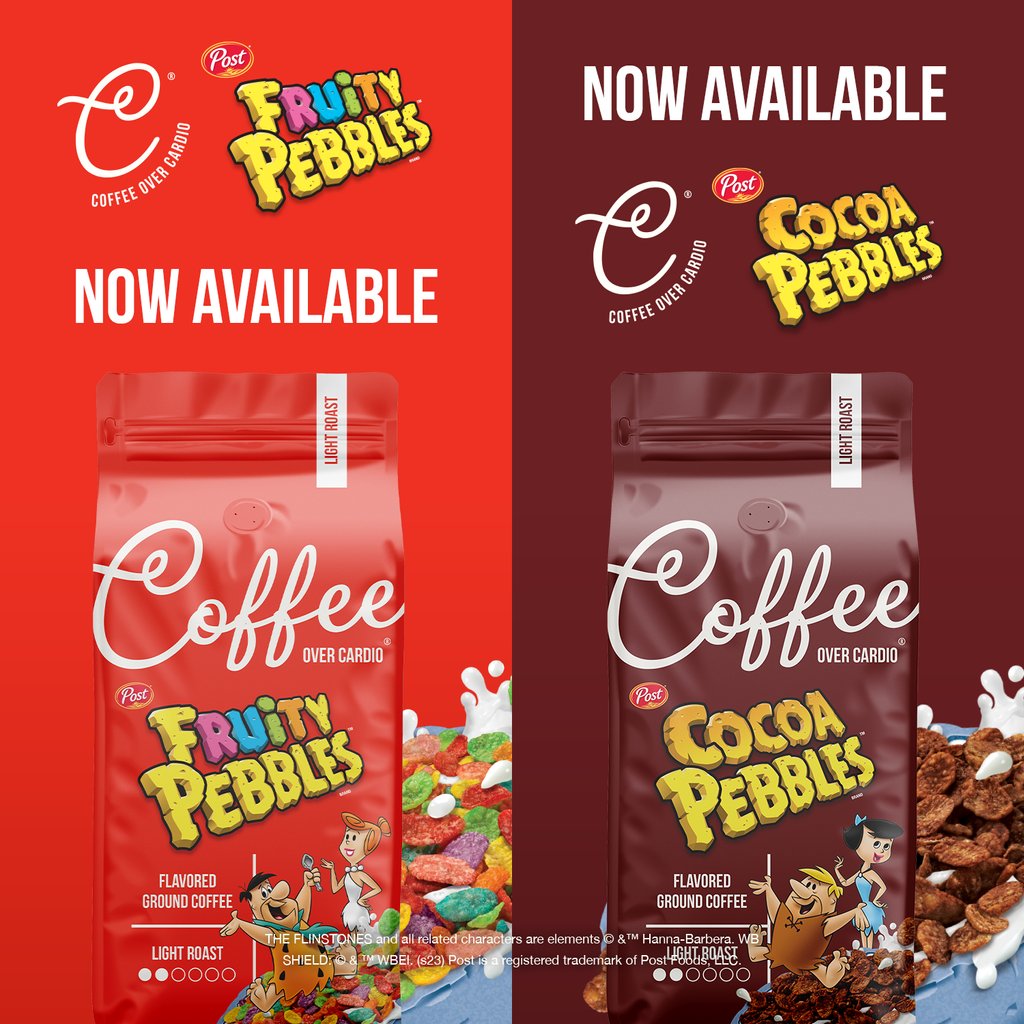New Flavor Alert 🚨If you haven't heard by now we partnered with Post Cereals Fruity and Cocoa Pebbles to bring you the best flavors coffee has ever seen! Say bye bye to those long drive thru lines and hello to flavorful cups of joe at home!

#FruityPebbles #CocoaPebbles #coffee