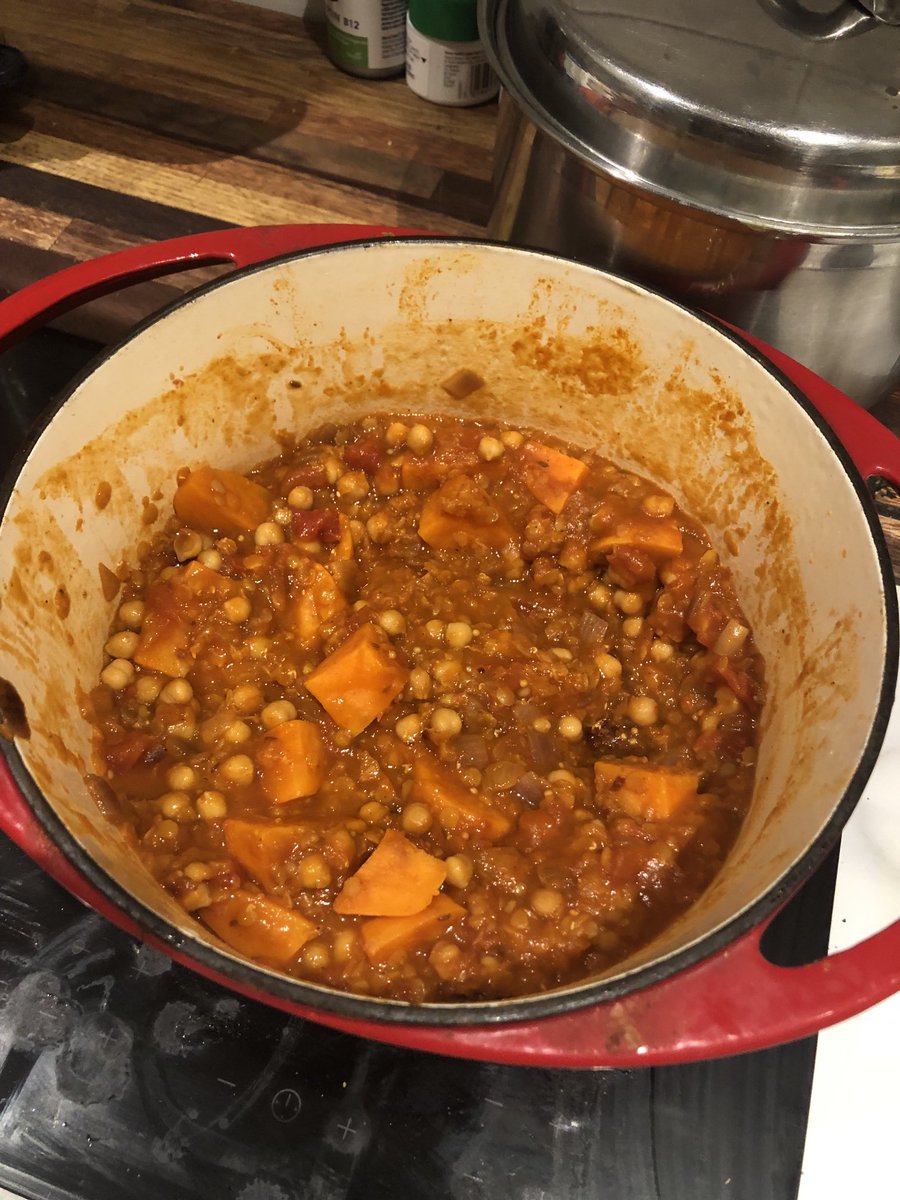 Not the most attractive pic … forgot to take until mostly eaten🤦🏼‍♀️ Last night’s sweet potato and lentil curry … very quick to make and pretty 😋 #WeEatWell23