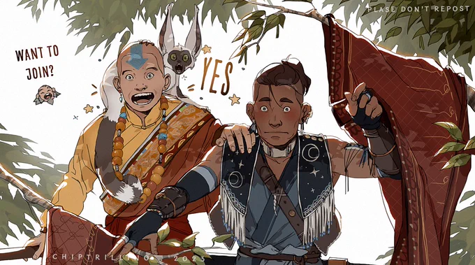 Just boys things!  ---  Zuko, Aang, Sokka, Iroh, Momo from Avatar the last airbender