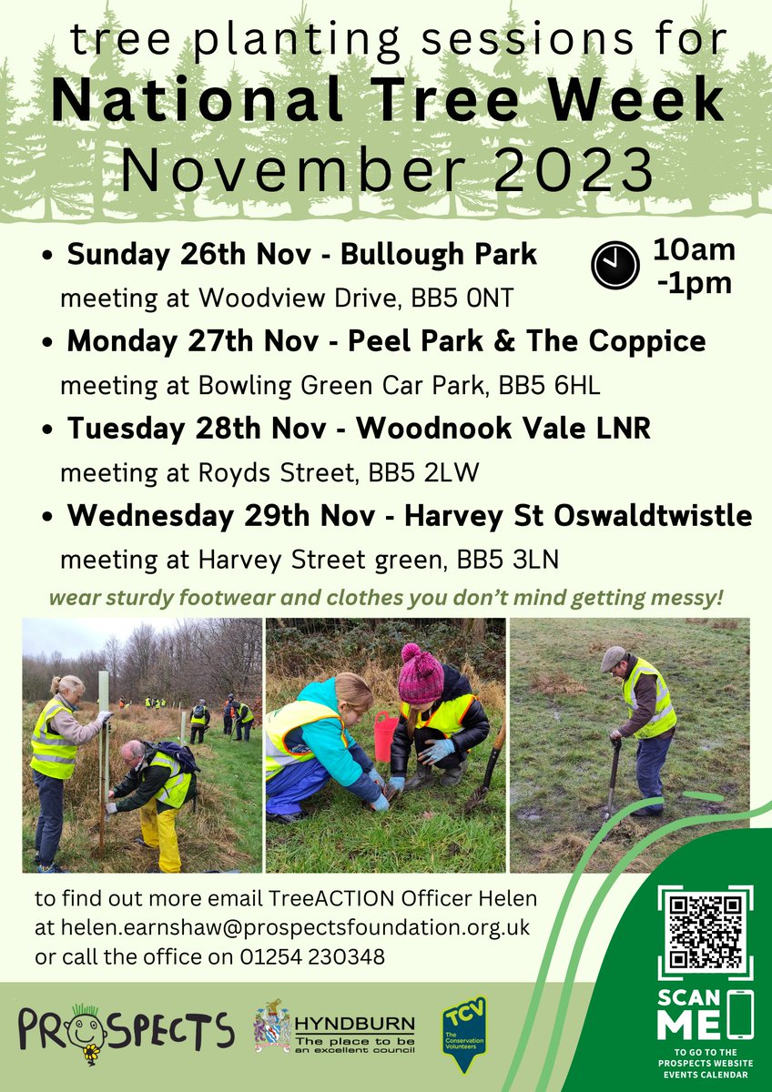 Hyndburn Borough Council (@hyndburncouncil) on Twitter photo 🌳 Tomorrow kickstarts #NationalTreeWeek & it is your time to get stuck in and “Grow a Tree in ‘23”
🤝Join <a href="/Prospects1998/">Prospects Foundation</a> in planting trees to help the green spaces and natural habitats of Hyndburn thrive
Four sessions are running across the week & all are welcome to attend! 🌳 Tomorrow kickstarts #NationalTreeWeek & it is your time to get stuck in and “Grow a Tree in ‘23”
🤝Join <a href="/Prospects1998/">Prospects Foundation</a> in planting trees to help the green spaces and natural habitats of Hyndburn thrive
Four sessions are running across the week & all are welcome to attend!
