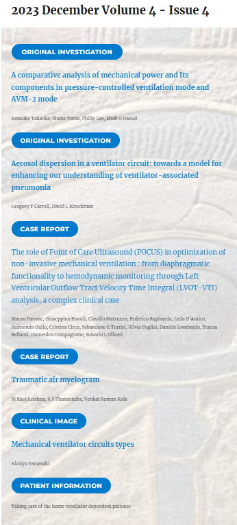 Journal of Mechanical Ventilation tweet media