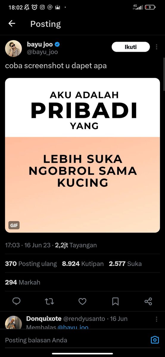 Padahal g punya kucing?!