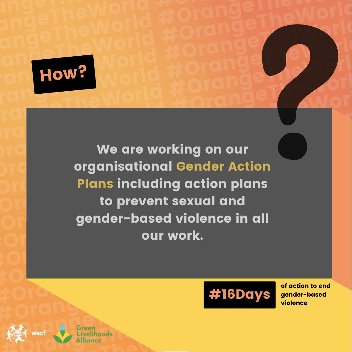 STAND against gender-based violence and human rights violation #OrangeTheWorld #EndViolence #16DaysOfActivismAgainstGBV #16Days #NLagainstGBV #FeministForestGovernance #SDG5 #GLA