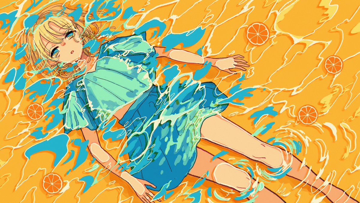 こちらの動画にイラストを描かせていただきました🍊 切なくて綺麗な