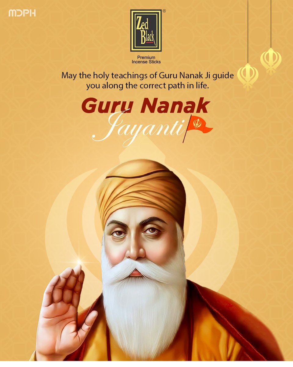 zedblackin's tweet photo. The timeless teachings of Shri Guru Nanak Devji illuminate our path. Best wishes of Prakash Parv.

#GuruNanakJayanti #GuruPurab #PrakashParv
#Zedblack #MDPH #IncenseSticks #MSDhoni #PrarthnaHogiSweekar #Manthan #ManthanZarooriHai #HrithikRoshan https://t.co/ICDVk7NzqB