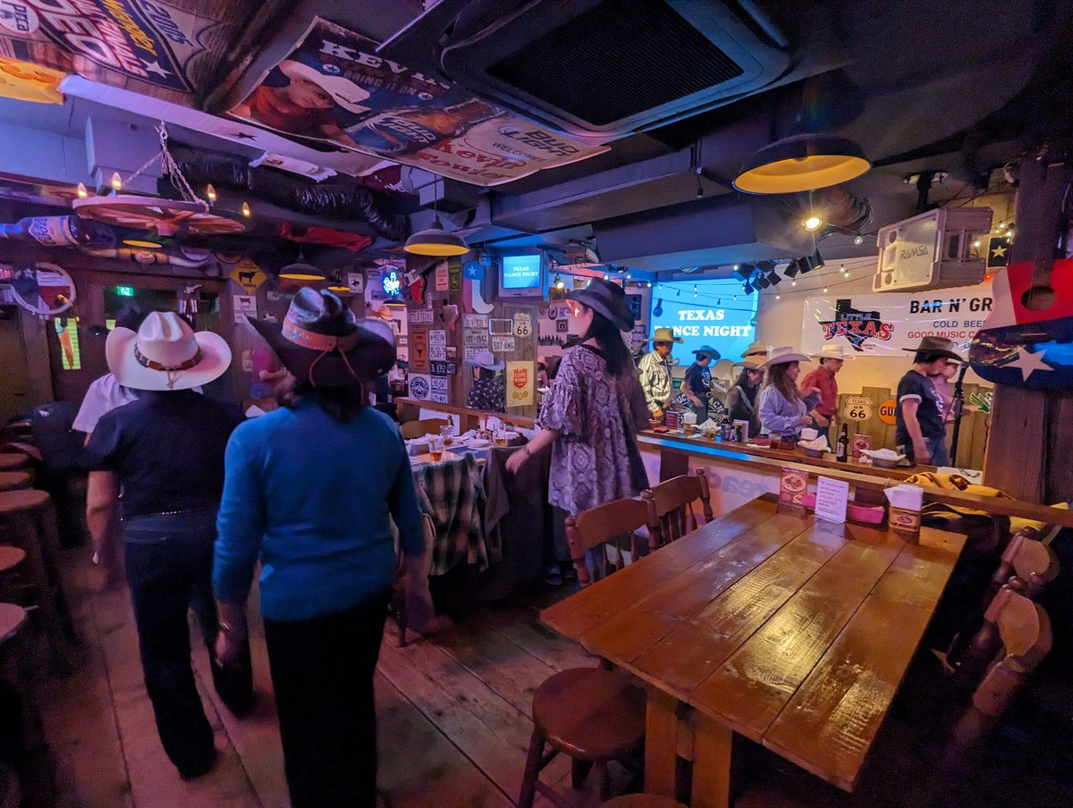 Guys I fucked up hard I've been in Japan for like 2 weeks and went to a Texas themed bar because of course They discovered my wife and I were Texan and we were dragged to the front and were forced to learn to dance by a bar full of Texaboos. Everyone has a cowboy hat Send help