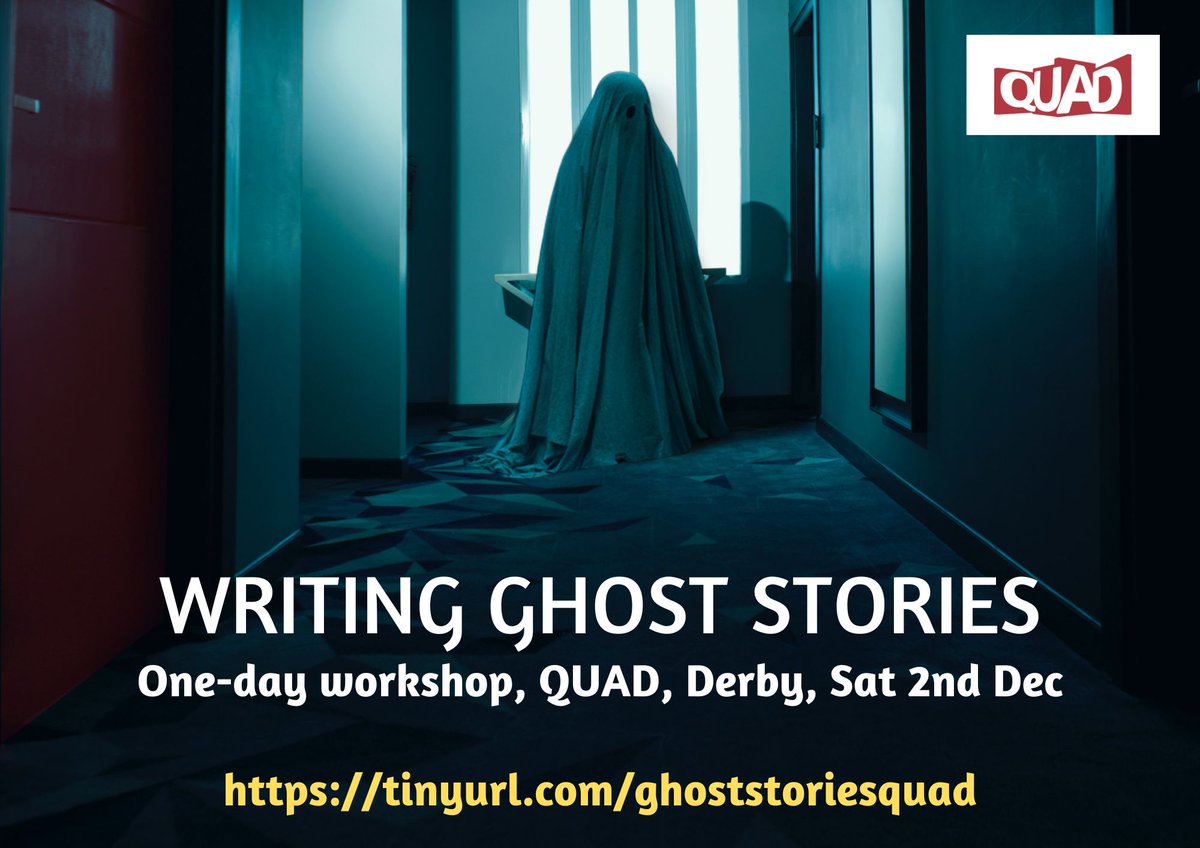 One week to go - come and join me for a spooky Saturday exploring how to write ghost stories at @derbyquad!  derbyquad.co.uk/events/writing… @uni_writing @derbyarts @artsderbyshire @madederbyshire @DerbyshireProud @DerbyBookFest @DerbyUni @artsbeat @derbyshirelife