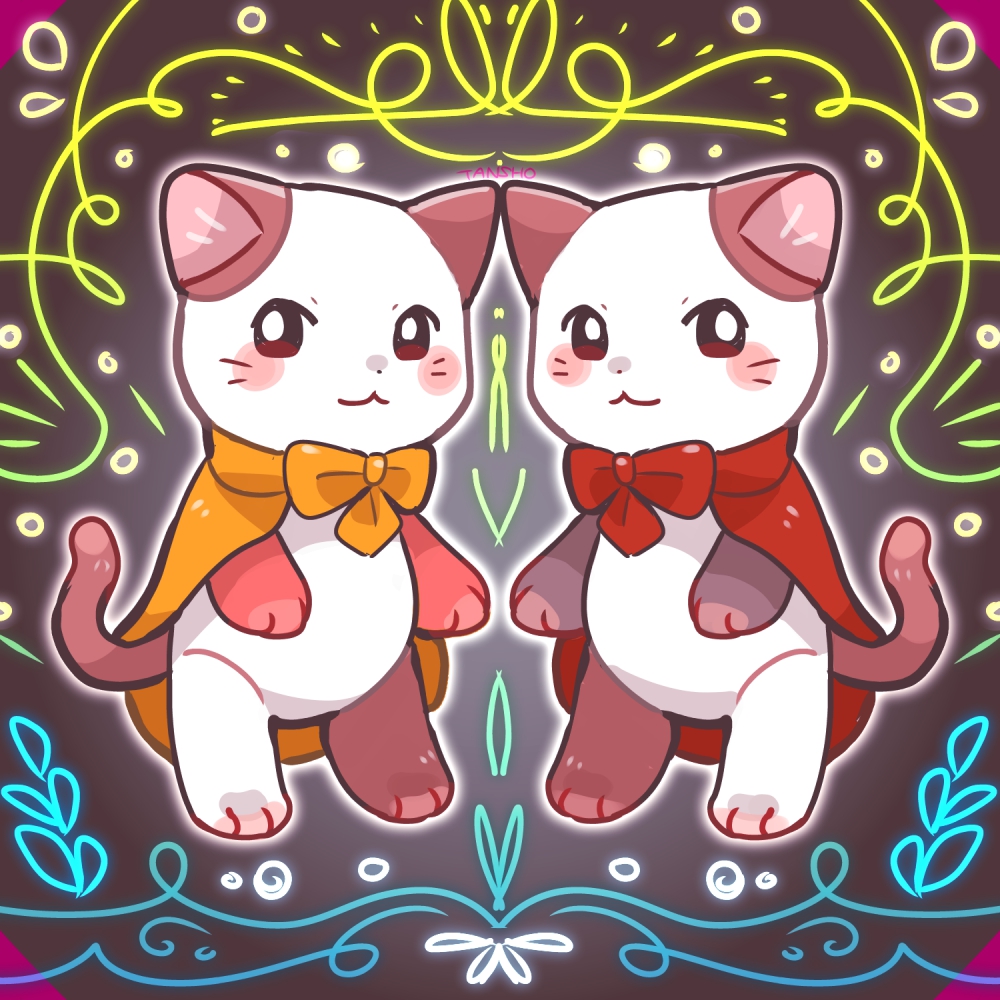 「いい双子の日! 最近描いてるふたご猫です 」|端緒/TANSHOのイラスト