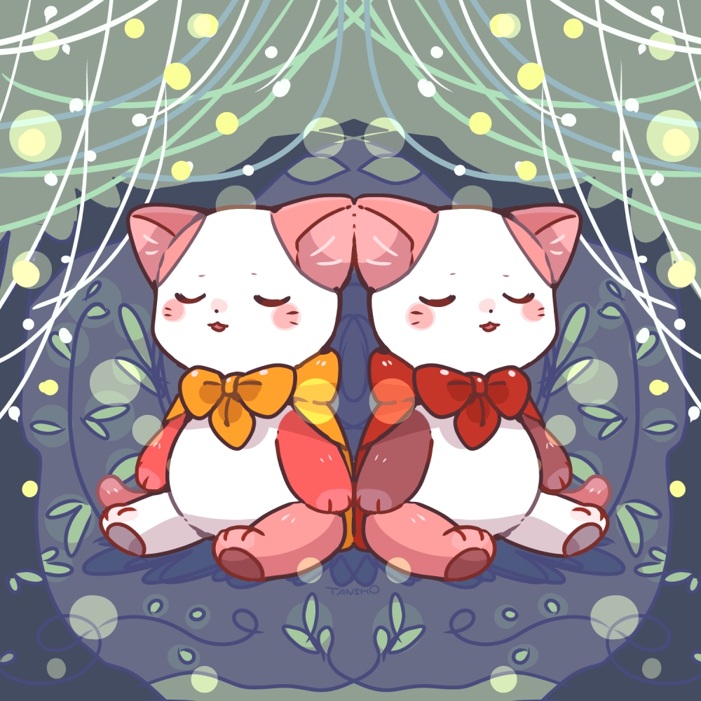 「いい双子の日! 最近描いてるふたご猫です 」|端緒/TANSHOのイラスト