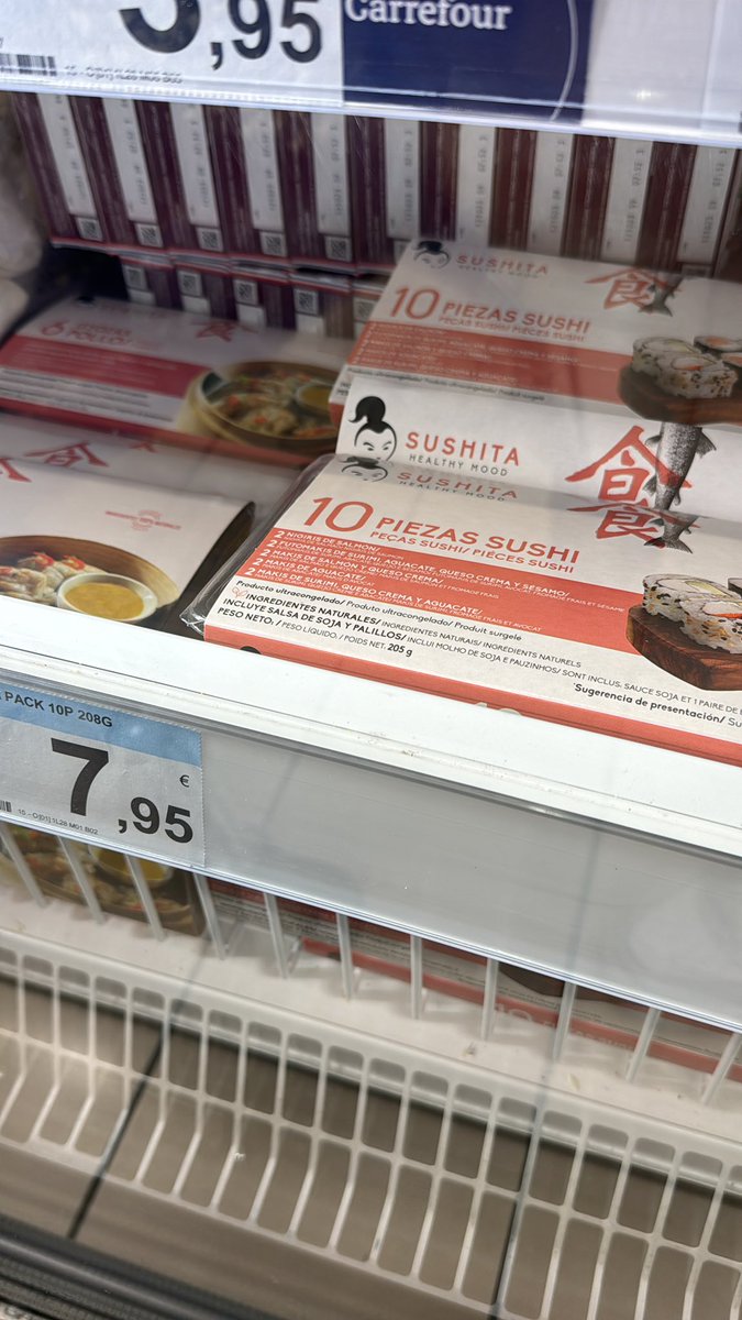 timboisvert's tweet photo. Frozen sushi? That’s a bridge too far. https://t.co/aNjwdYHH2n