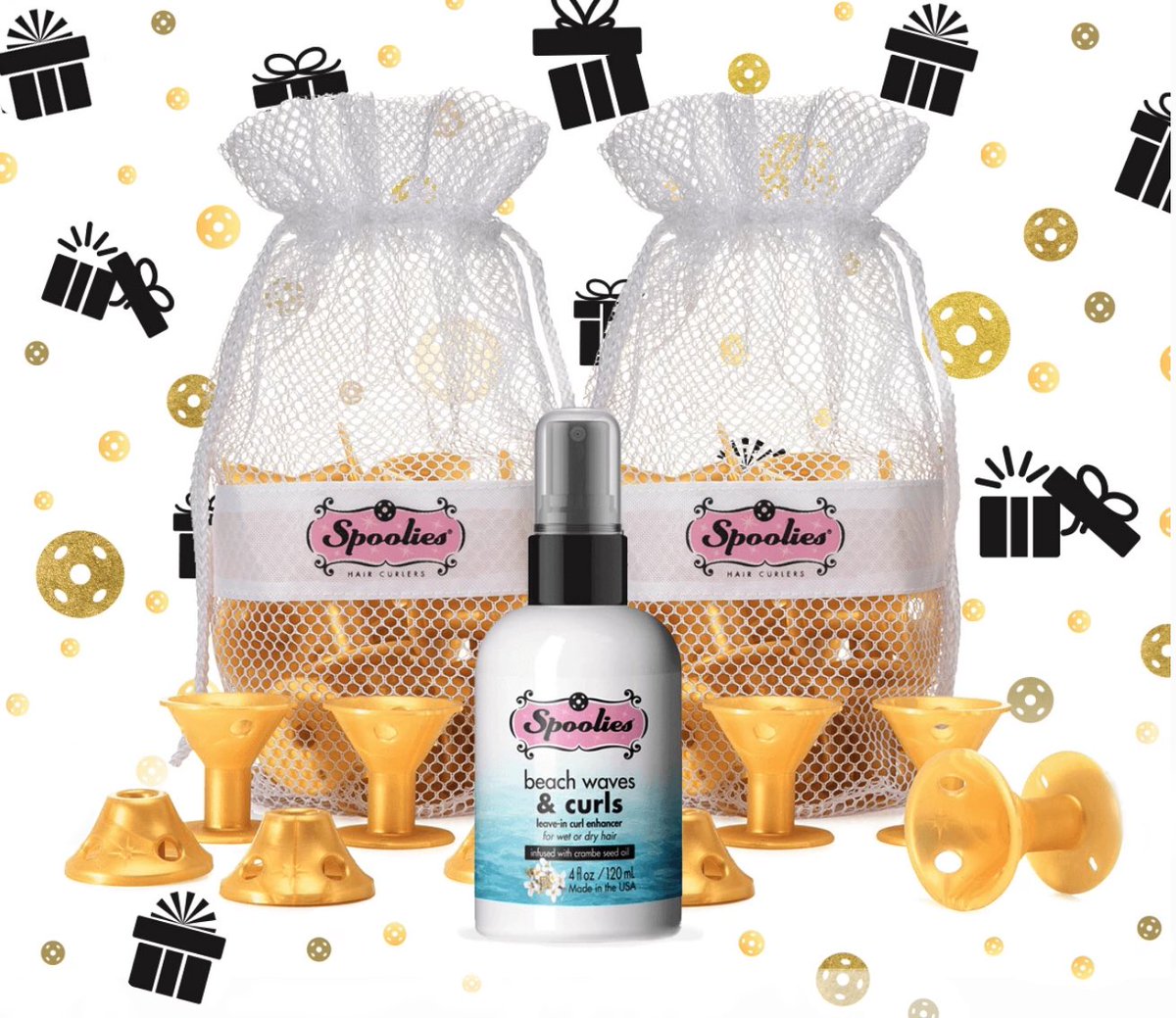 spoolies's tweet photo. 🌟 Black Friday just got brighter! Our SALE is extended! Get 30% OFF Gold Edition Spoolies + a FREE Curl Enhancing Spray with a 2-bag purchase. Perfect curls in just 30 mins. ✨ Limited stock, hurry! #BlackFriday #CurlPerfection #SpooliesStyle #madeinusa https://t.co/wO874CLGQ0 https://t.co/rsyKV3vg3y