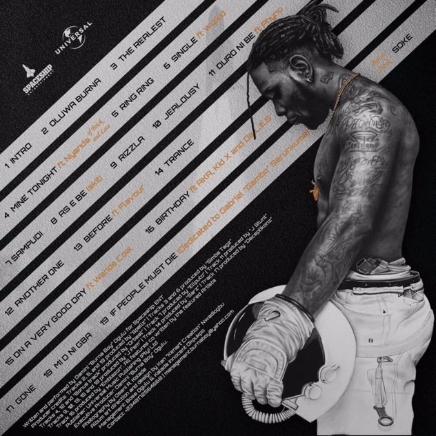 chameleon_7G's tweet photo. 8 Years ago today, Burna Boy released his Sophomore Studio Album โOn A Spaceshipโ
โ It spawned the smash HIT โSokeโ
โ It currently has over 32 Million streams on Spotify and is the most streamed Afrobeats album released in 2015.
#OnASpaceship ๐ https://t.co/j52a7zx7e9
