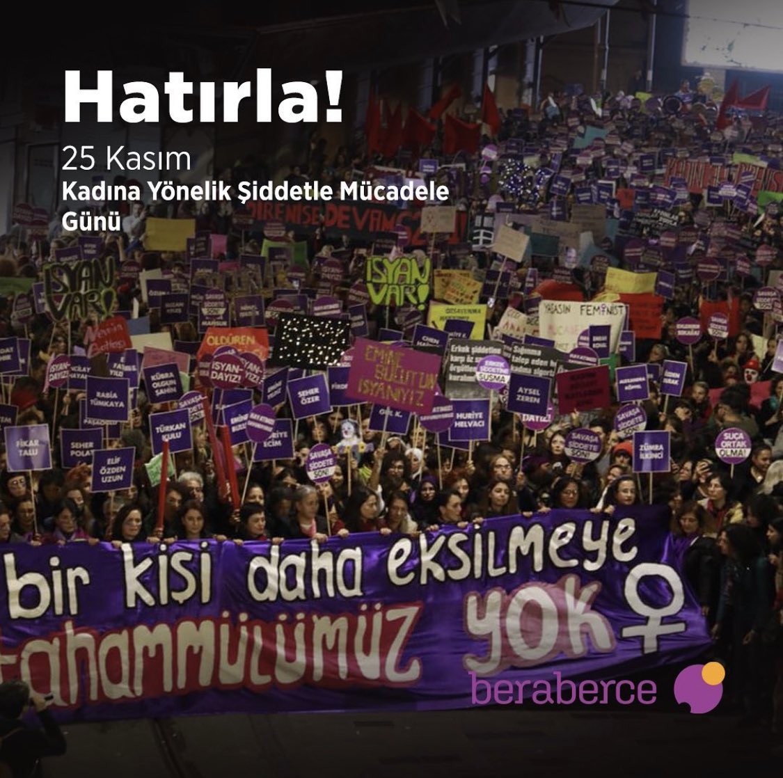 beraberce2018's tweet photo. 🗓| 25 Kasım 

📌| Kadına Yönelik Şiddetle Mücadele Günü

◾️Yaşamlarımız, kazanılmış haklarımız, dayanışmayla büyüyecek özgürlüklerimiz için bugün bir kez daha sesimizi beraberce yükseltiyoruz!

#hayatberabercegüzel
#MirabelKardeşler
#25KasımKadınaYönelikŞiddetleMücadeleGünü https://t.co/vKw9wNCbqh