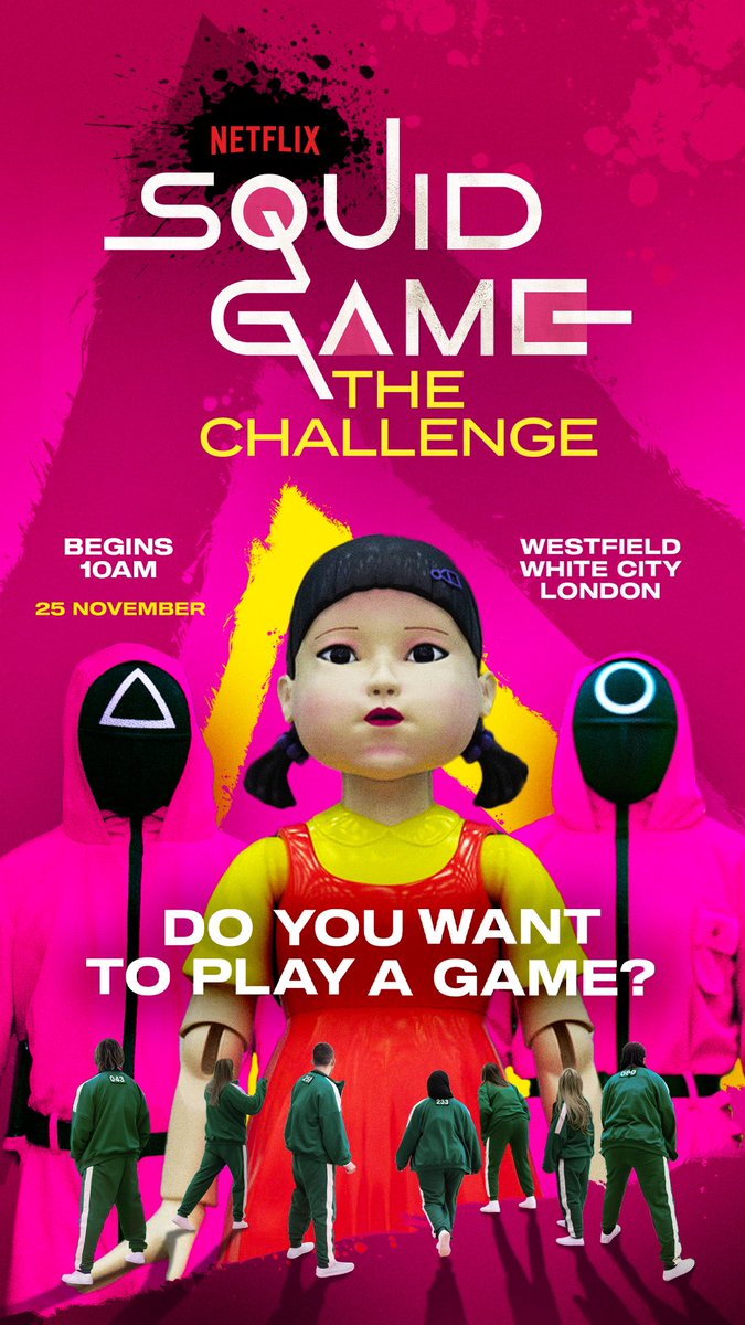 London! Get yourselves to Westfield White City to take on Squid Game: The Challenge! 🦑