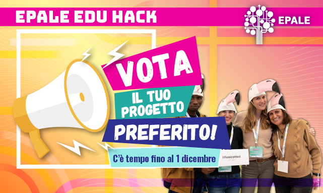 Sono 16 le proposte #digitali innovative per migliorare l'occupabilità, la partecipazione e la relazione scuola-territorio.

Vota il tuo progetto preferito nella sfida lanciata da #EpaleEduHack alle scuole degli adulti!

VOTA! Fino al 1 dicembre:
tinyurl.com/votaeduhack23