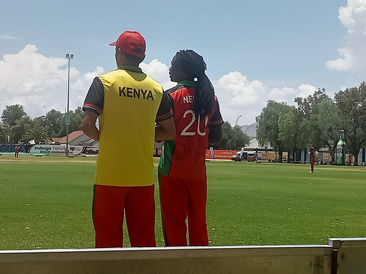 KenyaInNamibia's tweet photo. Amb Michael Sialai was at Wanderers Sports Club to spectate  Kenya - Tanzania ICC T20  men  Worldcup qualifiers. Kenya won by 182 against 131 runs. Other participating countries  are Nigeria,  Uganda , Namibia and Zimbabwe. Only top 2 teams will qualify https://t.co/GnWofXt6Ax