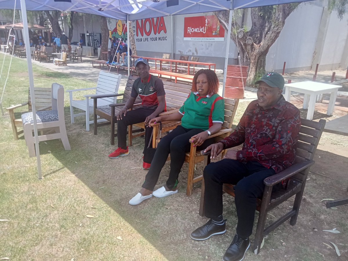 KenyaInNamibia's tweet photo. Amb Michael Sialai was at Wanderers Sports Club to spectate  Kenya - Tanzania ICC T20  men  Worldcup qualifiers. Kenya won by 182 against 131 runs. Other participating countries  are Nigeria,  Uganda , Namibia and Zimbabwe. Only top 2 teams will qualify https://t.co/GnWofXt6Ax