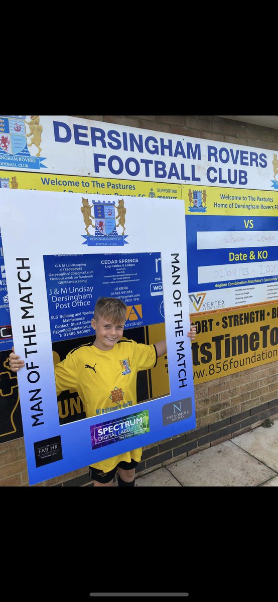 Good win for the u8’s this morning against Downham , well done to Cooper who was man of the match for his incredible work rate and team work . 
💛🖤💛🖤