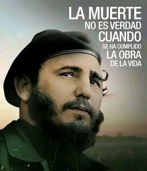 #FidelPorSiempre 'Veo en ti como crecer lo que se quedaba enano con un gesto de tu mano nos das el amanecer. Por quererte hay que querer todos los muertos de luz que subieron a la cruz del sacrificio por Cuba y subir adonde suba tu romántico arcabuz' @DiazCanelB @DrRobertoMOjeda