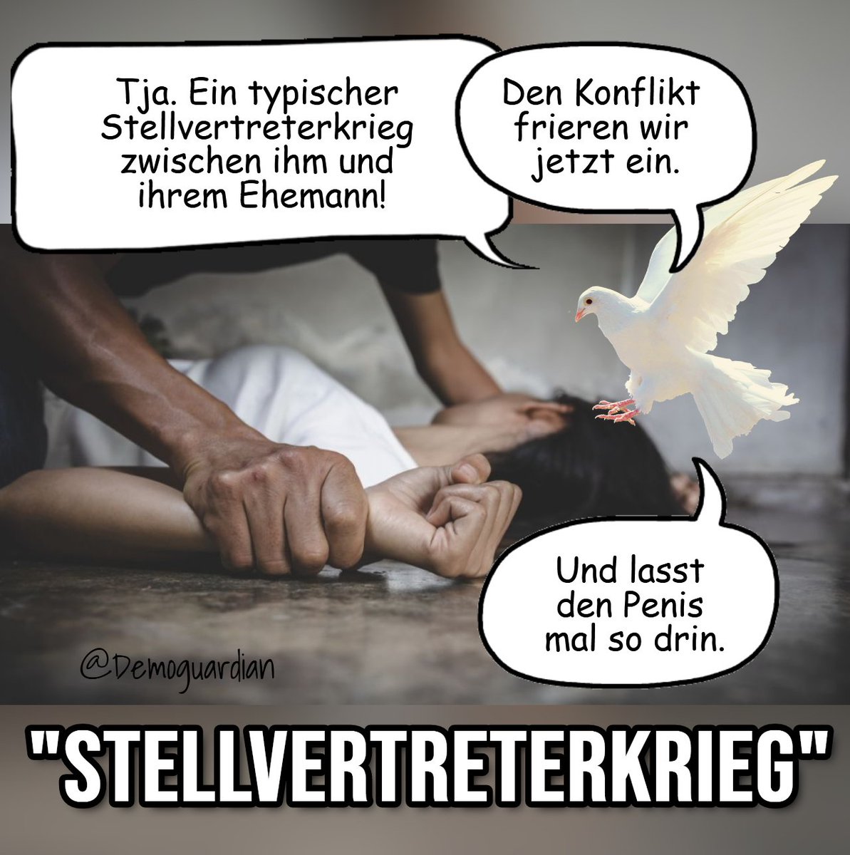 Blockt mich einfach vorsorglich. 

Ich kann eure selbstgerechte und verlogene #Friedensdemo nicht mehr ertragen.

Diese Fürsprache einer neuen russischen Weltordnung aus Eitelkeit, aus Hass, aus Faulheit, aus Gedankenlosigkeit, aus Feigheit, aus Blindheit.

Ihr verratet unsere