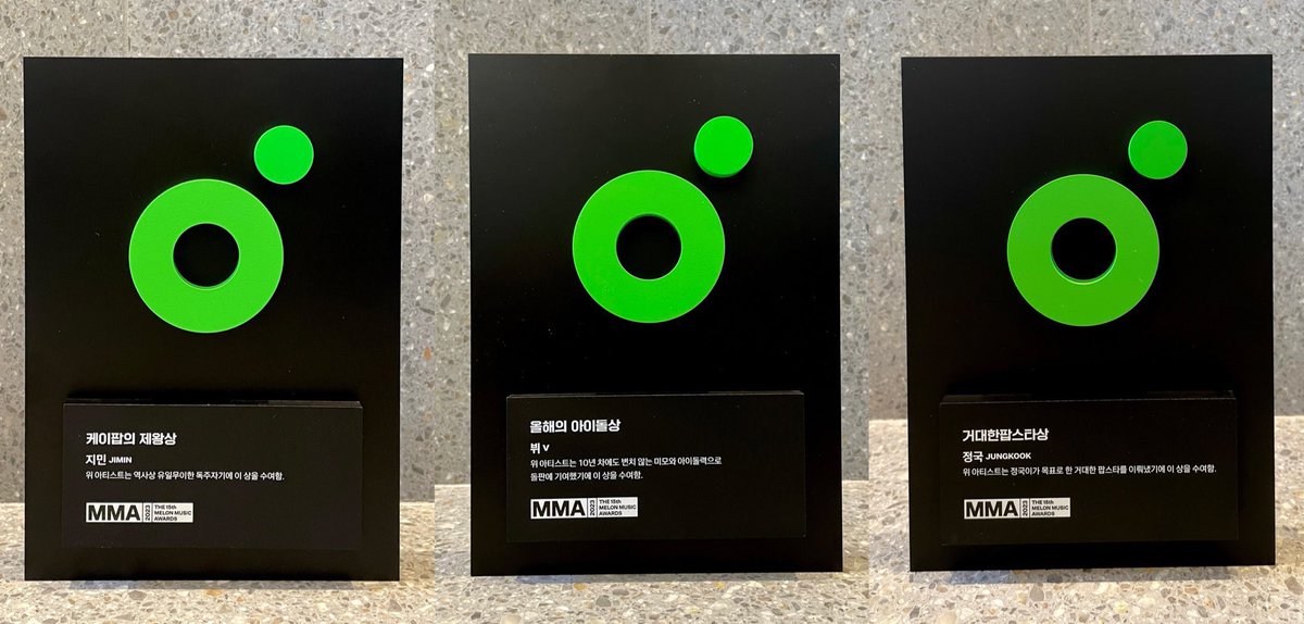 gogoarmys_'s tweet photo. 🏆 Parabéns ao Jimin, Taehyung e Jungkook por ganharem prêmios no Melon Music Awards 2023!!

🏆Jimin - King of K-Pop
🏆V - Idol of the Year 
🏆Jungkook - Giant Pop Star

CONGRATULATIONS V
CONGRATULATIONS JIMIN
CONGRATULATIONS JUNGKOOK https://t.co/68z7clqo0P