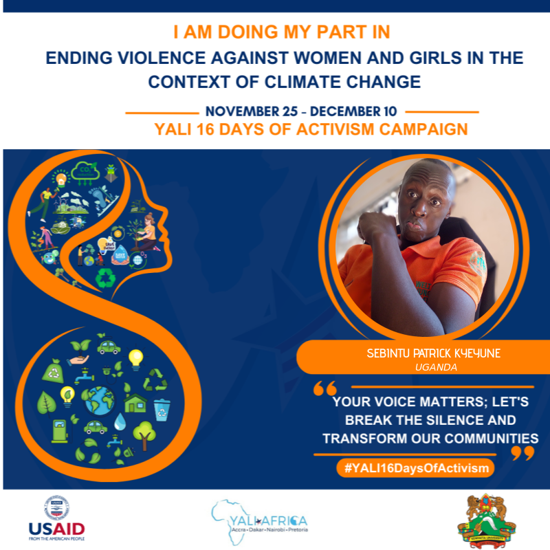 STFUganda's tweet photo. #STFupdates: Our very own Mr. Kyeyune who is also a
@YALIRLCAlumniUg alumni, believes that " By working Together, we can prevent violence against women"
#16DaysOfActivism #YALI16DaysOfActivism #16DaysOfActivism2023 https://t.co/KkVXr0kBrl