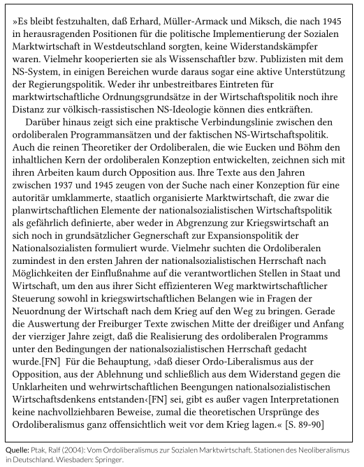 #AusGruenden
Ralf Ptak (2004: 89-90 👉 link.springer.com/book/10.1007/9…) mit kritischem Blick auf die bisweilen behauptete oppositionelle Haltung ›der‹ #Ordo|s/Ordoliberalen im Dritten Reich.⬇️ 

cc #EconTwitter @PluralEcon @criticalpod @NicolePunkt @popp5201 @oxi_blog @StephanKaufman1