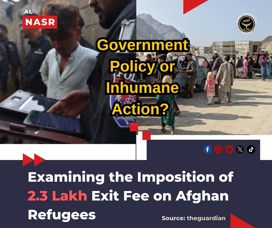 Afghan brothers have been charged 2.3 lakh as Exit Fee by Pakistan State 
Source: The guardian
#Afghanistan #Afghanrefugees #AfghanBrothers #ExitCharges #JusticeForAll #Discrimination #HumanRights #FairTreatment #EndExploitation #Transparency #EqualRights #Injustice #UnjustFees