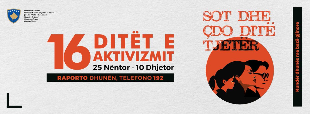 ViganQorrolli's tweet photo. Today the Ministry of Justice ⚖️ of the Republic of 🇽🇰 starts the 16 days of activism campaign against the Family Violence and Gender based violence.
#Kosova
#ReportViolence https://t.co/Bt1euzBEDm