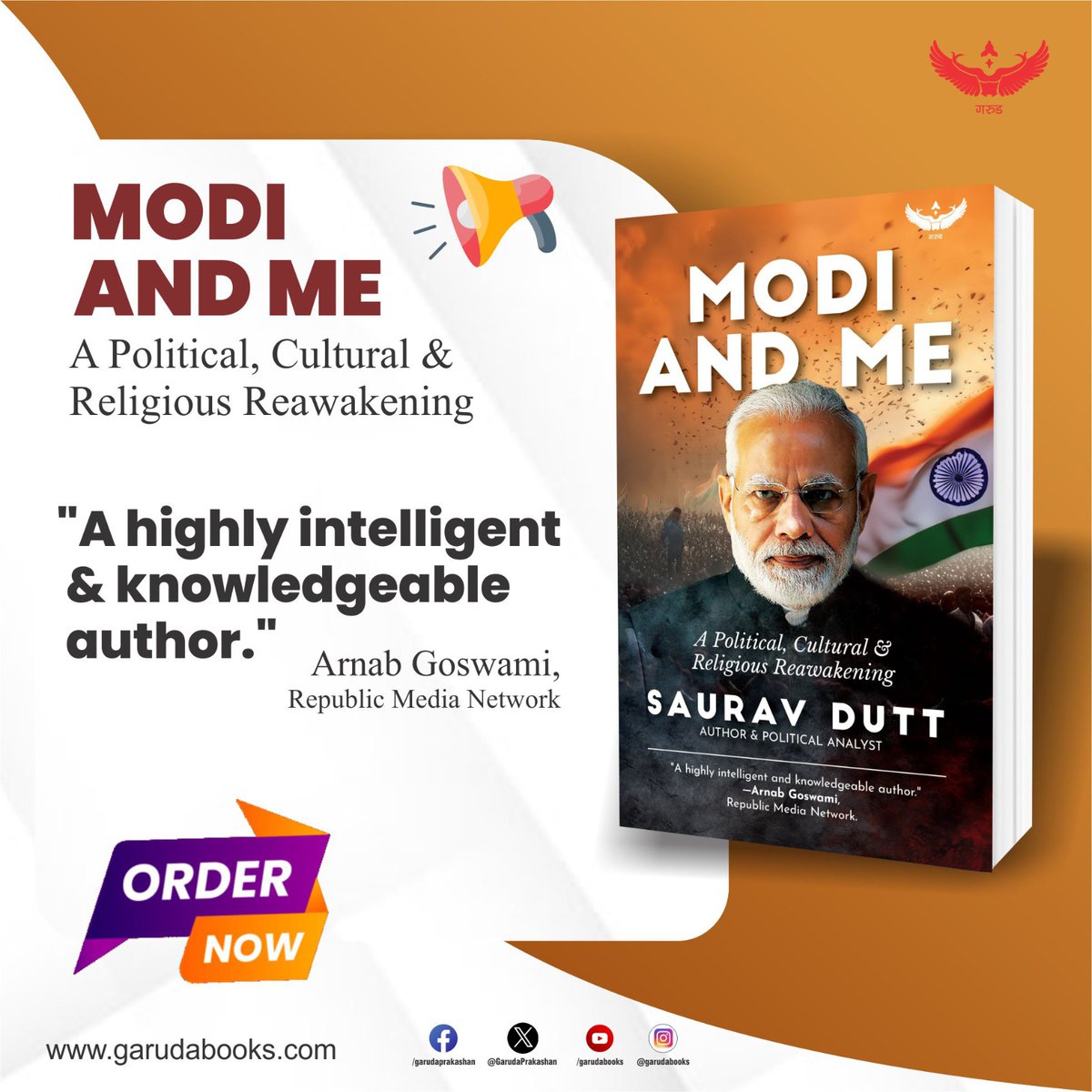 Delve into the complex political, cultural & religious landscape of the @narendramodi era of Indian history, through the brilliant analysis of celebrated author and columnist @sd_saurav ! Order his bestselling book 'Modi And Me' at garudabooks.com today! #Politcs #Modi