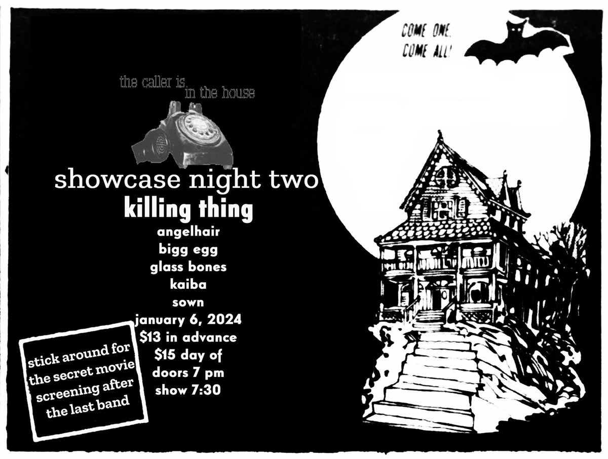 January 6th at Kling for <a href="/tciithrecords/">The Caller Is In The House</a> showcase - see ya then