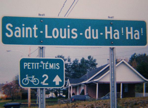 Canada has plenty of odd town names, and I am exploring the history of those names.

Today, it is Saint-Louis-du-Ha! Ha!, Quebec

In 1860, the site was the location of a Catholic mission. In 1874, it received its unique name.

According to the Commission de toponymie du Québec,…