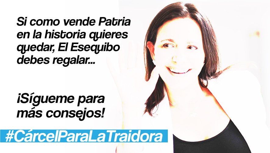 #CarcelParaLaTraidora 
Más nada. Solicitamos ya se haga lo propio en cuanto a las actuaciones de esta señora contra Venezuela.