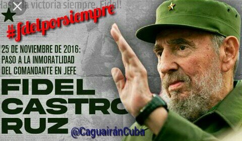 #FidelPorSiempre Honor y lealtad a nuestro #ComandateEnJefe Fidel Castro Ruz en el VII Aniversario de su ascenso a la Inmortalidad. #FidelViveEntreNosotros #FidelEsPueblo #DeZurdaTeam <a href="/CaguairanCuba/">Caguairán</a>