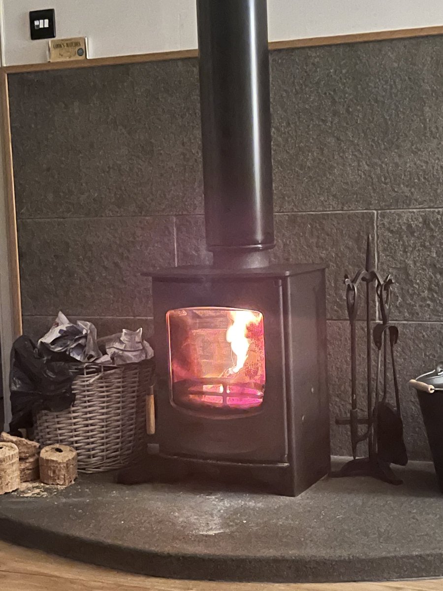 Chilly here ⁦<a href="/LochendChalets/">Lochend Chalets</a>⁩ today but all the more stunning for it and very cosy in Pine Lodge!