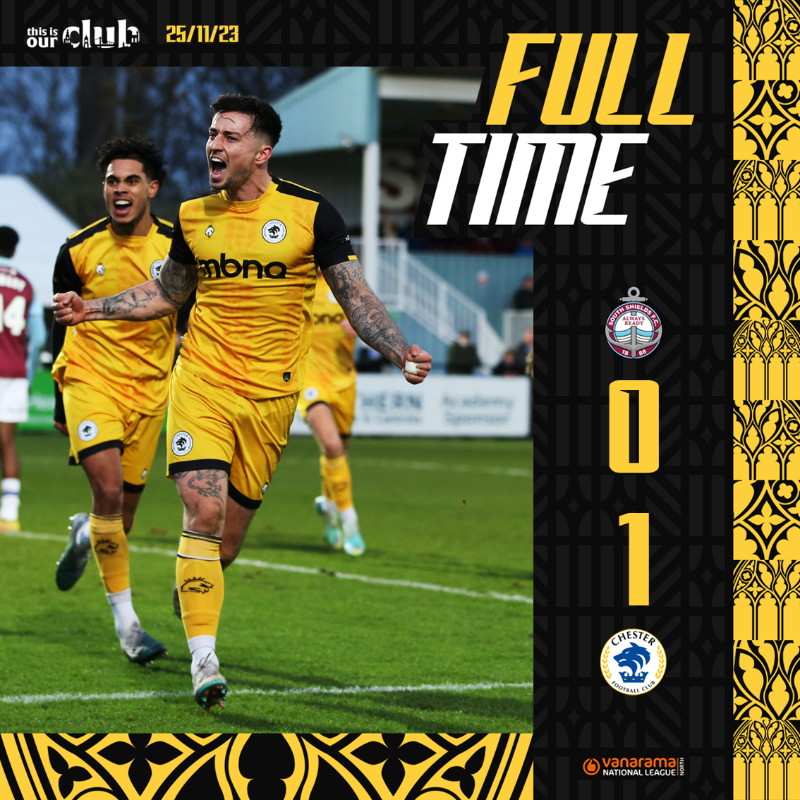 ChesterFC's tweet photo. FT: @SouthShieldsFC 0-1 #ChesterFC.

AWAY. DAY. SEALS! 🕺

#OurClub | #SSHCFC