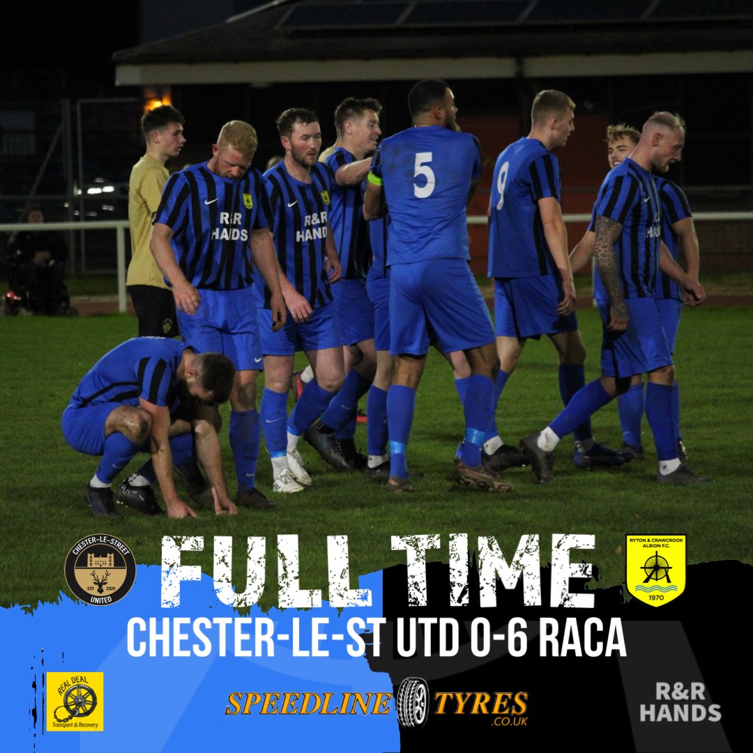 90+2” FULL TIME!

A dominant 6-0 win for Albion and a clean sheet! Hat-trick from Aaron Costello, a brace from Richard Hoggins and Lucas Hildreth.  

CLSU 0-6 RACA

#RACA🔵⚫️