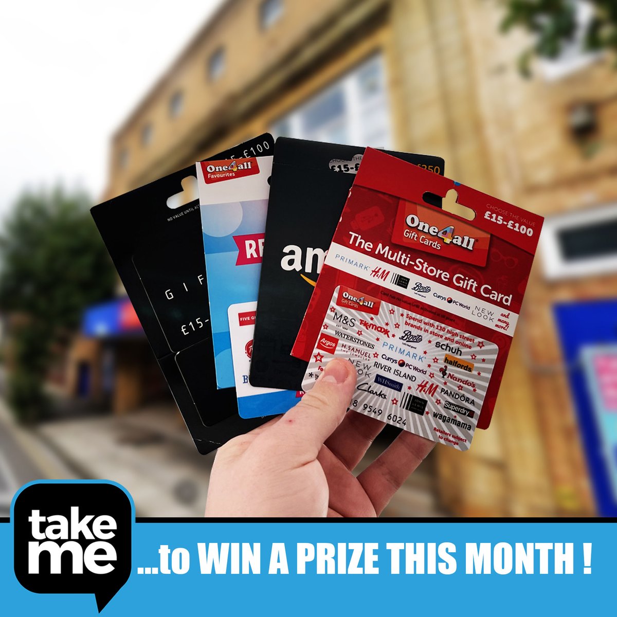 WIN £100 to spend on Amazon, Meal, Cinema vouchers… 1] LIKE & Share this post 2] Comment WHERE you would spend them 3] FOLLOW TAKE ME TAUNTON Winner announced at the end of each month #TakeMe #Taunton #Bridgwater
