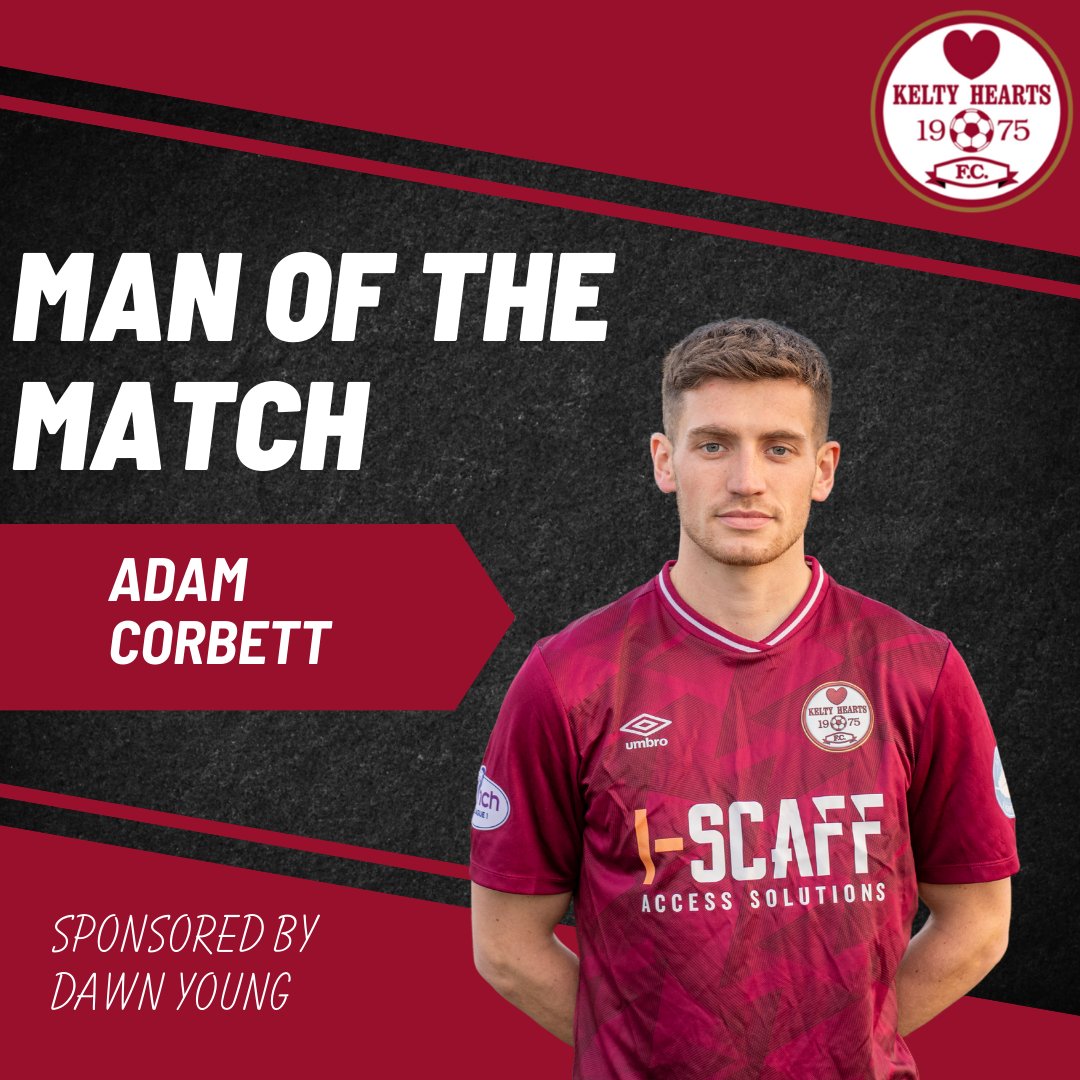 KeltyHeartsFC's tweet photo. FT | An outstanding performance from The Maroon Machine. The first half was anyones game with both teams playing strong football. However, not long into the second half Kelty took complete control of the game, with shot after shot, they secured the win.

Todays @Bellissimo_Vino MOTM is Adam Corbett

0-2 | #HAMKEL