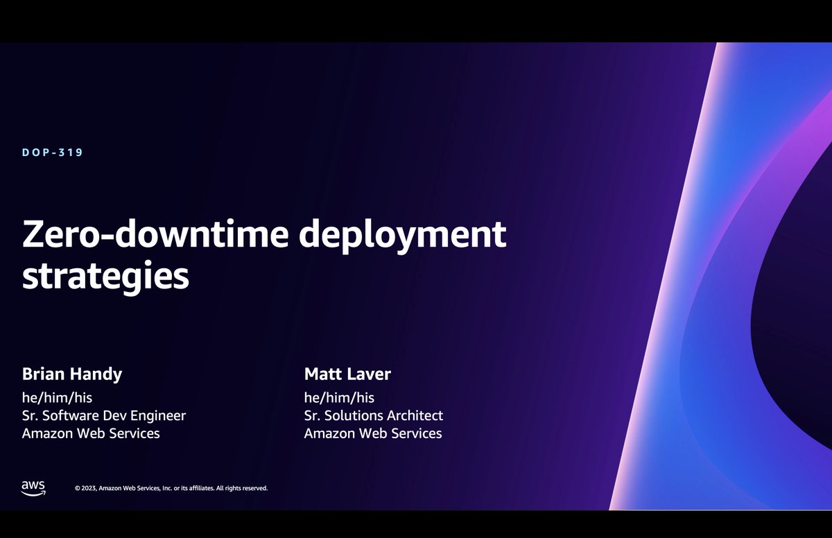 Learn how to support zero-downtime deployment strategies using #AWS #CloudFormation, the AWS Cloud Development Kit (AWS #CDK), & AWS #CodeDeploy when deploying changes to AWS compute platforms. Join @m_lave & @binary_aws at DOP319 at #AWSreInvent: go.aws/3GfULqt