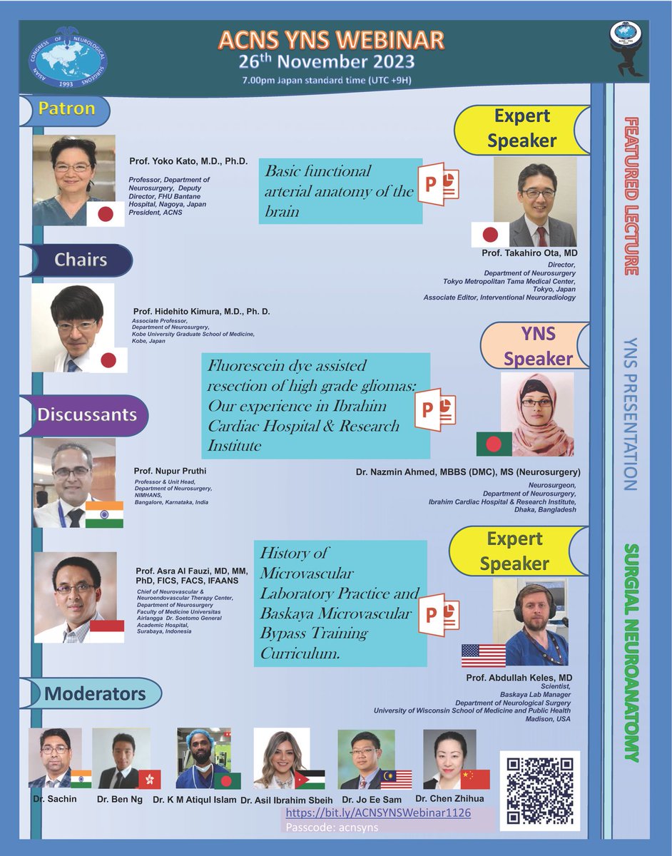 Abdullah, our Lab Manager, will be an Expert Speaker at the ACNS YNS Webinar on Sunday. He will discuss Microvascular Laboratory Practice's history and our Baskaya Microvascular Bypass Training Curriculum on November 26, 2023. 
#Baskayalab #microneuro #bypass #laboratorytraining