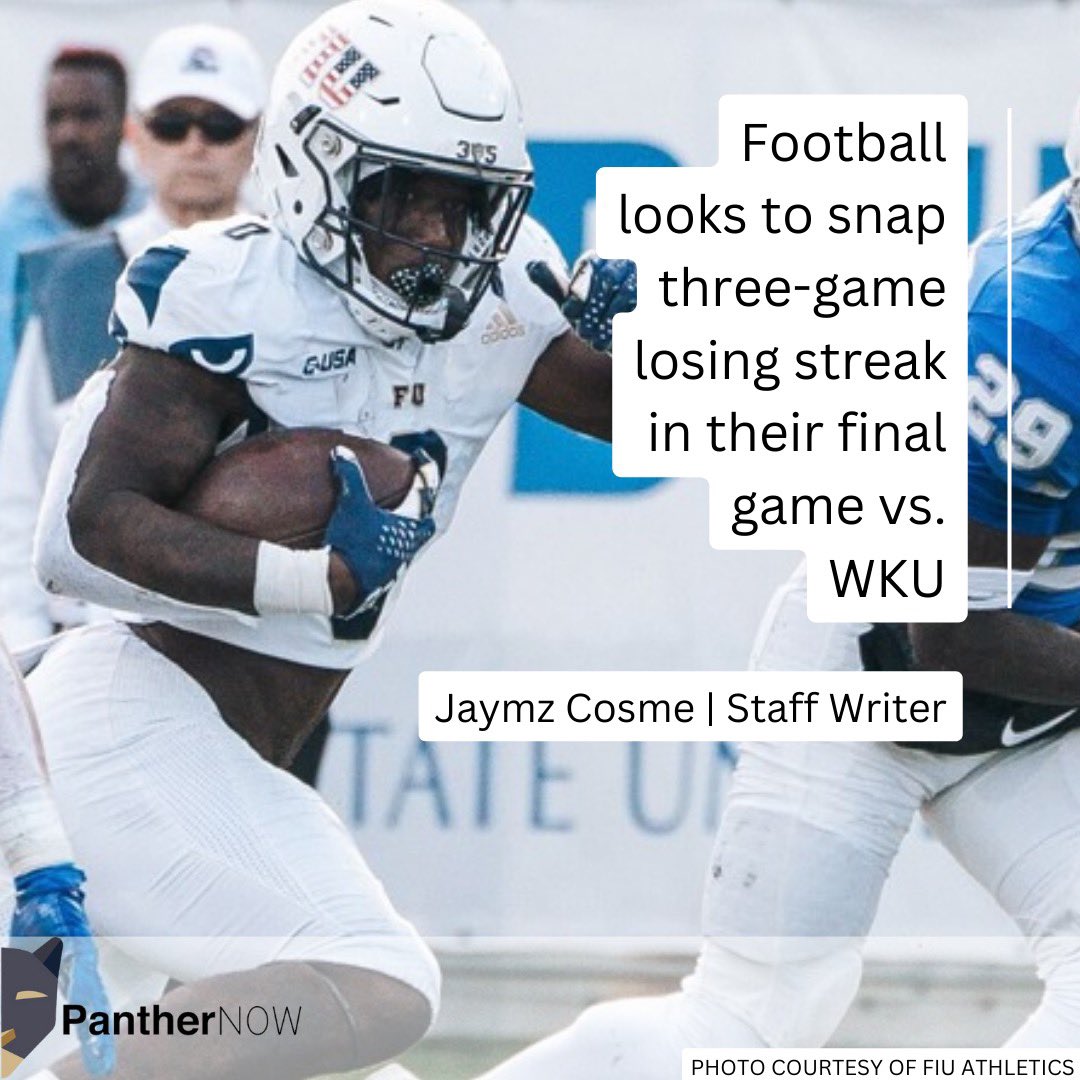 Today, football looks to protect their home turf and close out their season against the Western Kentucky Hilltoppers. In the midst of a three-game losing streak, the Panthers look to finish off their season on a high note. 

panthernow.com/2023/11/25/foo…

✍️: <a href="/JaymzCosme/">Jaymz Cosme</a>