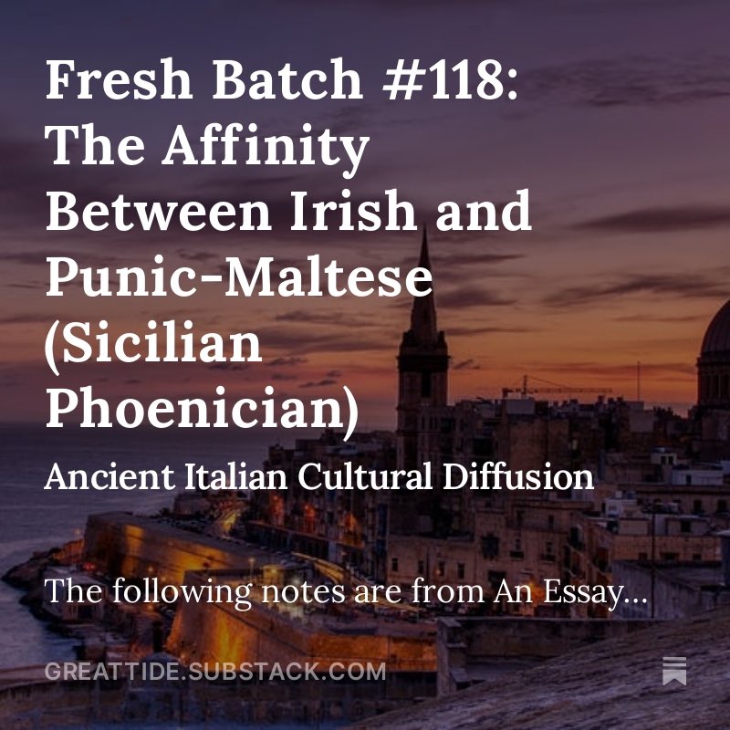 TaleOfOnora's tweet photo. The Affinity Between Irish and Punic-Maltese (Sicilian Phoenician)—https://t.co/Oi0T5iAgkv https://t.co/dCcmBPNlUe