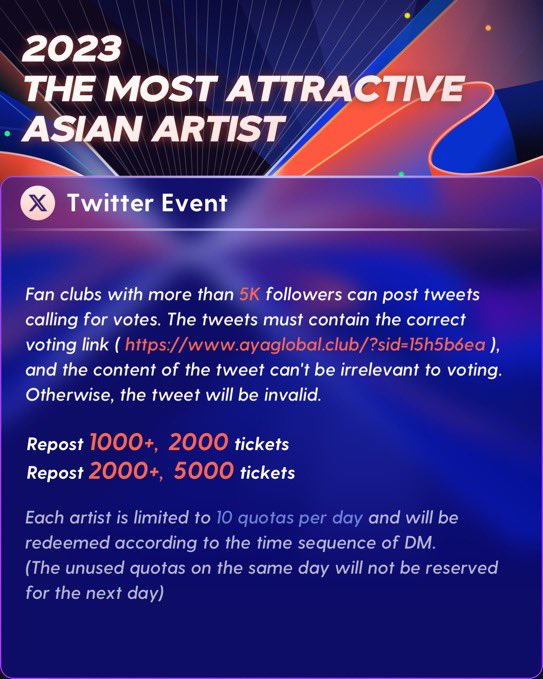build_army's tweet photo. 💫 AYA Twitter Event - DAY 2  (26/11/2023) 💫

Please RT/QRT this post to claim rewards for the event! 💙🙏

🎯 1K RT ~ 2K Tickets 
🎯 2K RT ~ 5K Tickets 

I vote for #BuildJakapan 

🔗 https://t.co/h80dnbOU2o

#BuildJakapan @JakeB4rever
#Beyourluve #ชมรมคนตาสระอิ https://t.co/XTjAQugSJH